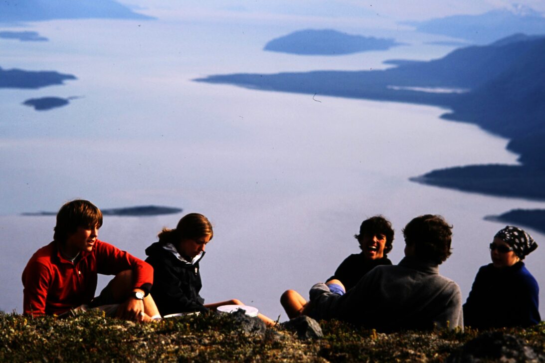 2003 Group smiling in front of ocean